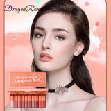 Dragon Ranee 10 Pieces Velvet Matte Pink Waterproof Lip Gloss for Girls DR23