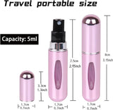 Miss Beauty Portable Mini Perfume Refillable Atomizer Container, Portable Perfume Spray Bottle, Travel Perfume Scent Pump Case Fragrance Empty Spray Bottle for Traveling and Outgoing(5 ml)