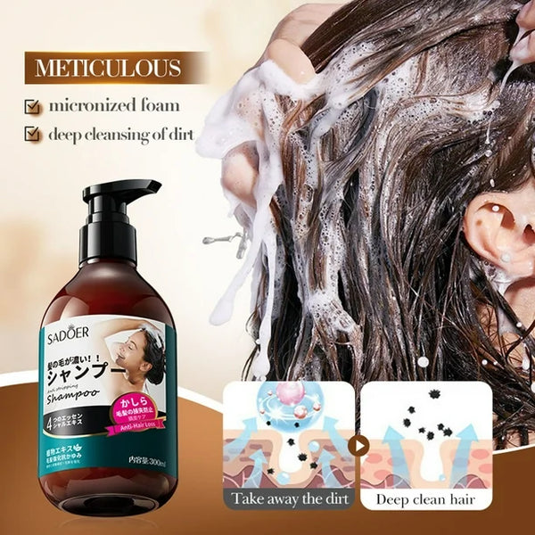SADOER Anti Hair Loss Shampoo Deep Cleansing Anti-dandruff Moisturizing Hair Growth Shampoo Hair Care Hair Loss Shampoo SD14429