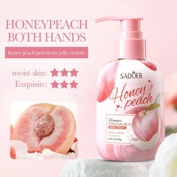 Sadoer Honey Peach Vitamin E Petroleum Jelly Hand Cream 150g For Girls & Women SD89048
