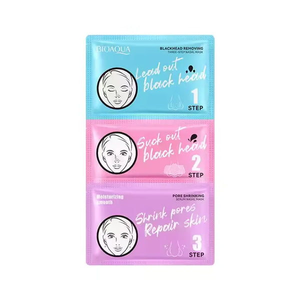 BIOAQUA Blackhead Remover Kit 3 Steps Clean Beauty 7g*3 BQY00911