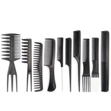 Julystar 10pcs Styling Tools Hair Care 10pcs/Set Professional Hair Brush Comb Salon Barber Anti-static Hair Combs Set