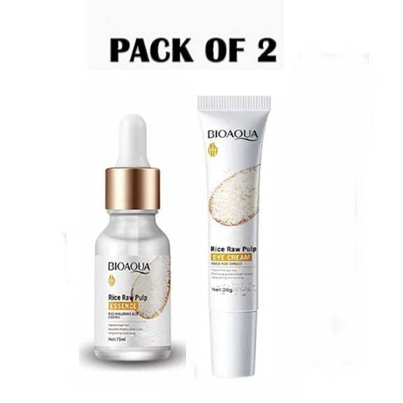 Bioaqua New Pack Of 2 Rice Eye Cream and Face Serum (BQY80535 , BQY838 ...