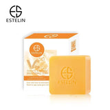 Estelin New Vitamin C & Turmeric Brightening Soap Even Skin Tone & antioxidant Remove Age Spots Glow Skin Soap