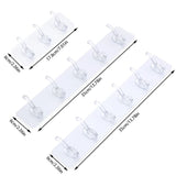 5 in 1 Seamless Heavy Duty Strong Sticky Hooks Strip for Wall Hanging Multipurpose Double Sided Self Adhesive Transparent and Waterproof Wall Sticking Hanger