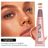 HANDIYAN 1Pcs Beauty Stick Highlighter & Bronzer Facial Cheek Blusher 12ml