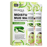 BIOAOUA 10pcs Cucumber Face Mask Mud Oil Control Refreshing Moisturizing Facial Mask Delicate Tender Skin Care 80g BQY94568