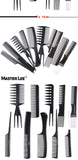 Julystar 10pcs Styling Tools Hair Care 10pcs/Set Professional Hair Brush Comb Salon Barber Anti-static Hair Combs Set