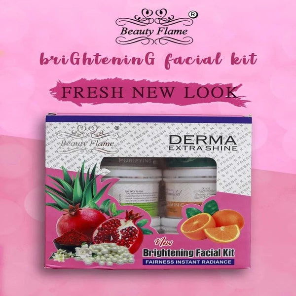 Beauty Flame Derma Extra Shine Facial Kit Fairness Instant Radiance