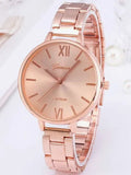 GENEVA New Rose Gold Luxury Chain Analog Watch For Women With Gift Box