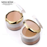 MISS ROSE (3 in 1) Professional 3D Pearl Whitening Compact & Loose Powder 45g