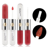 LAREEN Pack 3pcs rondom Shades Clear Pink Double Headed Transparent Plumping Lip Gloss+Lip liner 6ml