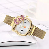 Hello Kitty Stainless Steel Bracelet Style Dial Watch For Girls & Women