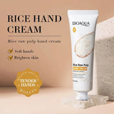 BIOAQUA Rice Raw Pulp Hand Cream Anti Chapping Anti Aging Moisturizing Whitening Cream 30g - BQY49000