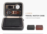 Original Brand Portable Vintage Leather Display Collection Storage 4 Slots Watch Organizer Box