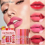 Dragon Ranee Pack of 6 Long-Lasting & Natural Effect Waterproof Lip Tint