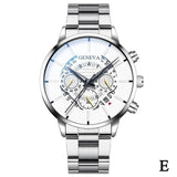 Geneva Creative Fashion Watch Men Luxury Alloy Steel Band Smart