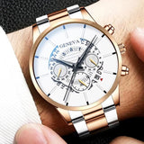 Geneva Creative Fashion Watch Men Luxury Alloy Steel Band Smart