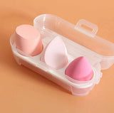 Set Of 3 Puff Makeup Sponge Set, Makeup Blender Cosmetic Sponge Cushion, Foundation Powder Sponge, Beauty Egg Tool For Women Makeup Accessories