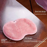 Silicone Bath Mat Shower Cushion Brush Foot Massage Mat Scrub Back Bath Brush Anti-Slip Mat Scrubber