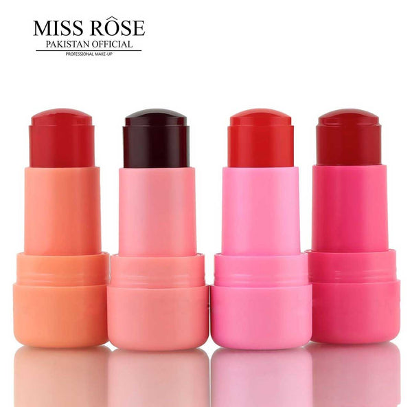 Miss Rose Jelly Blush Cheek Lip Tinted Moistured Blush Stick Eyes Cheek Lip Brighten Cream Blush