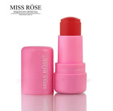 Miss Rose Jelly Blush Cheek Lip Tinted Moistured Blush Stick Eyes Cheek Lip Brighten Cream Blush