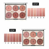 Miss Rose 6 Colors Blush Glow Palette