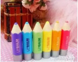 Miss Beauty 1Pcs Pencil Shaped Solid Moisturizer Stick Lip Balm - Multi color