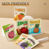 KORMESIC Pack of 6 Mango snow pear Blackberry Brightening pitaya Pineapple Apple face mask & facial mask