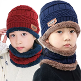 Miss Beauty Random Color Unisex Black Woolen Cap And Neck Muffler Set for Men & Women