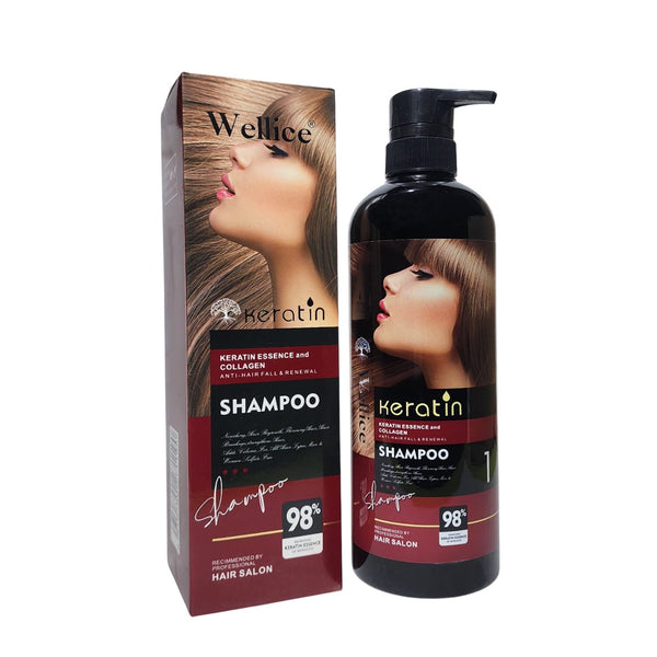 Wellice Keratin Essence & Collagen Anti Hair Fall & Renewal Shampoo