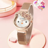 Hello Kitty Stainless Steel Bracelet Style Dial Watch For Girls & Women