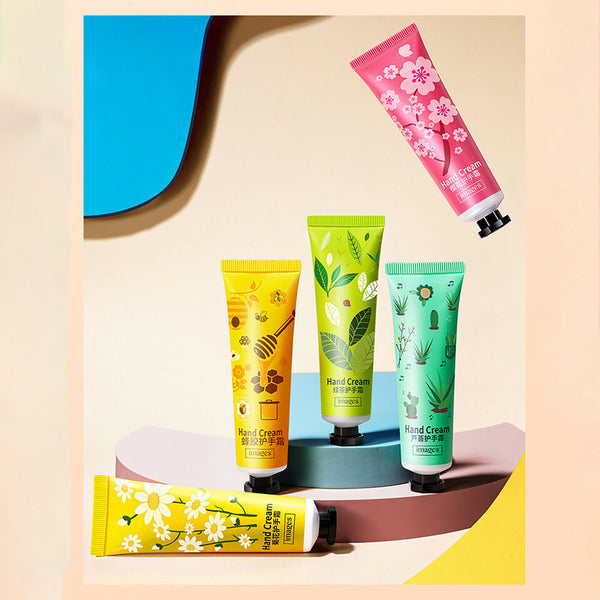 Set Of 5 Plant Extract Fragrance Moisturizing  Hand Creams.  BQY5951