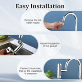 Multifunctional Kitchen Sink Waterfall Faucet Pressurized Bubbler Splash-proof 4 Modes Spout Bathroom Basin Tap Extender Adapter