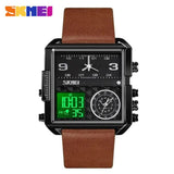 SKMEI Original Dual Time New Fashion Digital Men Watch Sports Quartz Water Resistant Watch For Men / Boys With Brand Box & Bag - 1584