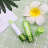 Julystar 1PC Natural Aloe Vera Moisturizing Lip Balm & Long-Lasting Waterproof Lipstick 3.4g D3007