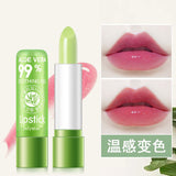 Julystar 1PC Natural Aloe Vera Moisturizing Lip Balm & Long-Lasting Waterproof Lipstick 3.4g D3007