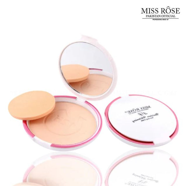 MISS ROSE 3D Contour Moisture Whiteing Two-way Pressed Powder Cake 16g
