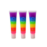 JULYSTAR 1Pcs Rainbow Lip Balm Shiny Lip Gloss Transparent Fruit Lip Balm LC-611