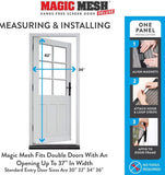 Magic Mesh Deluxe- Hands Free Magnetic Screen Door, Mesh Curtain Keeps Bugs Out, Pet & Kid Friendly- Fits Doors up to 39 x 83 Inches