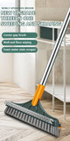 New 3 in 1 Cleaning Brush with Wiper | Double Sided Scrubber Brush with Long Handle