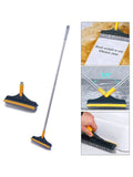 New 3 in 1 Cleaning Brush with Wiper | Double Sided Scrubber Brush with Long Handle