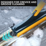 New 3 in 1 Cleaning Brush with Wiper | Double Sided Scrubber Brush with Long Handle