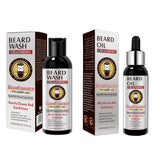 GUANJING Natural Beard Growth Anti Hair Loss Beard Oil 60 ml & Beard Shampoo 100 ml  GJ81921 GJ81923