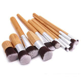 11 Pcs (Eyeshadow Blusher, Kabuki) Set Of Makeup Brushes