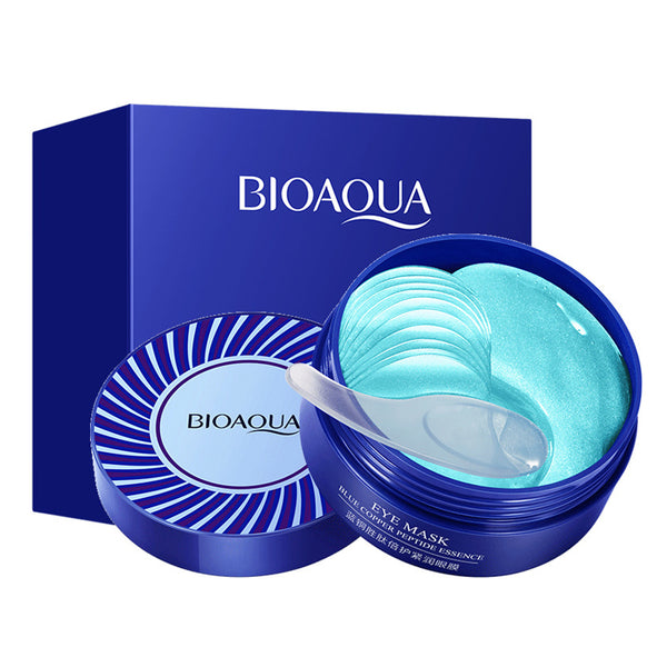 BIOAQUA Hydro Gel Blue Copper Peptide Eye Mask Patches For Dark Circle Gel (60 Patches) 80g - BQY93462