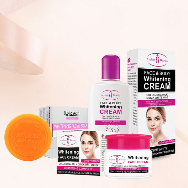 Pack of 3 Deal Glow 1Face Lotion 120ml 1Face Cream 60ml 1Kojic Soap 100g