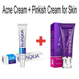 BIOAQUA Natural Pink Lips Balm Cream & Acne Cream.