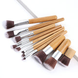 11 Pcs (Eyeshadow Blusher, Kabuki) Set Of Makeup Brushes