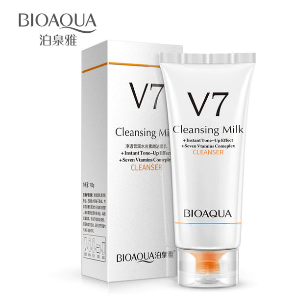 BIOAQUA V-7 Face Wash Cleansing Milk Cleanser 100g BQY9484